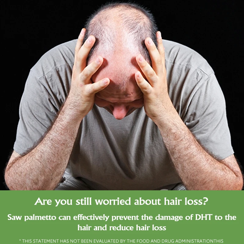 Saw Palmetto Supplement Helps Block DHT Promotes Prostate Health-Reduces Hair Loss-Healthy Urine Frequency Men's Health