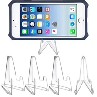 Clear Acrylic Coin Display Stand Holders idol Photo Holder Stands Easel Card Commemorative Challenge Capsule Medal Support Rack 2