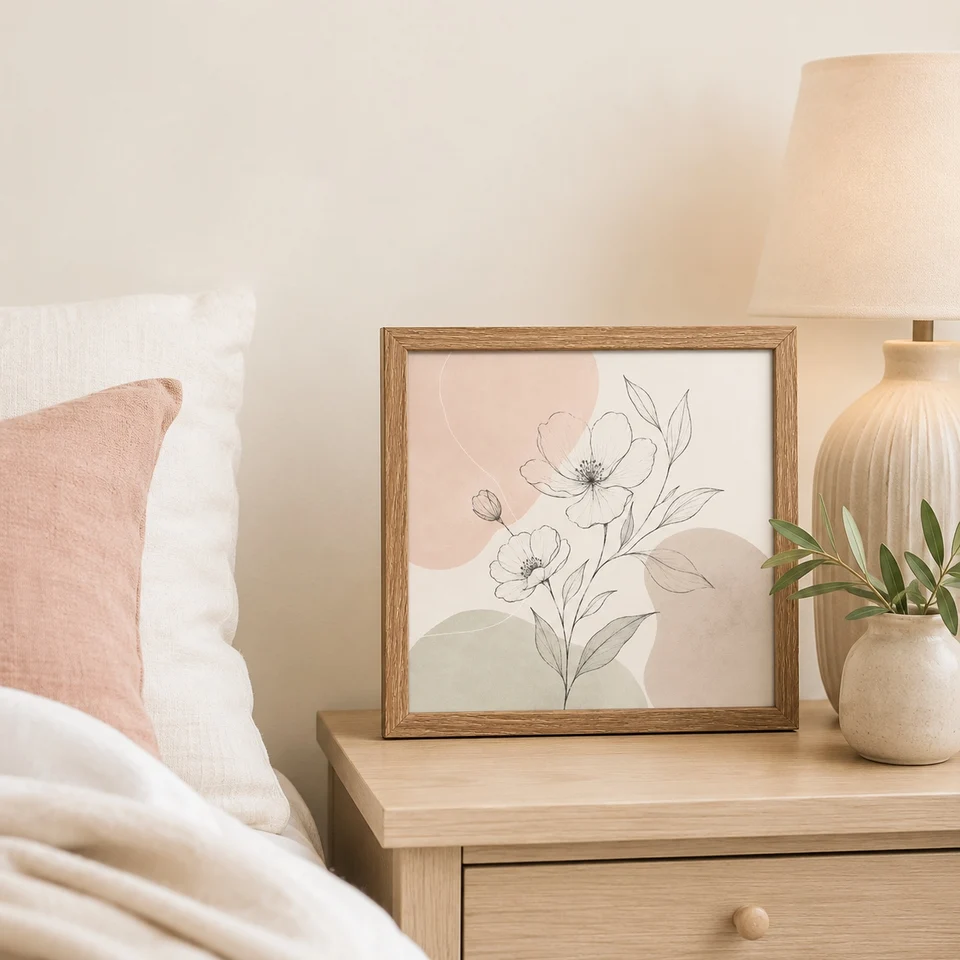 Wooden Frame Wall Art Small Decorative Picture