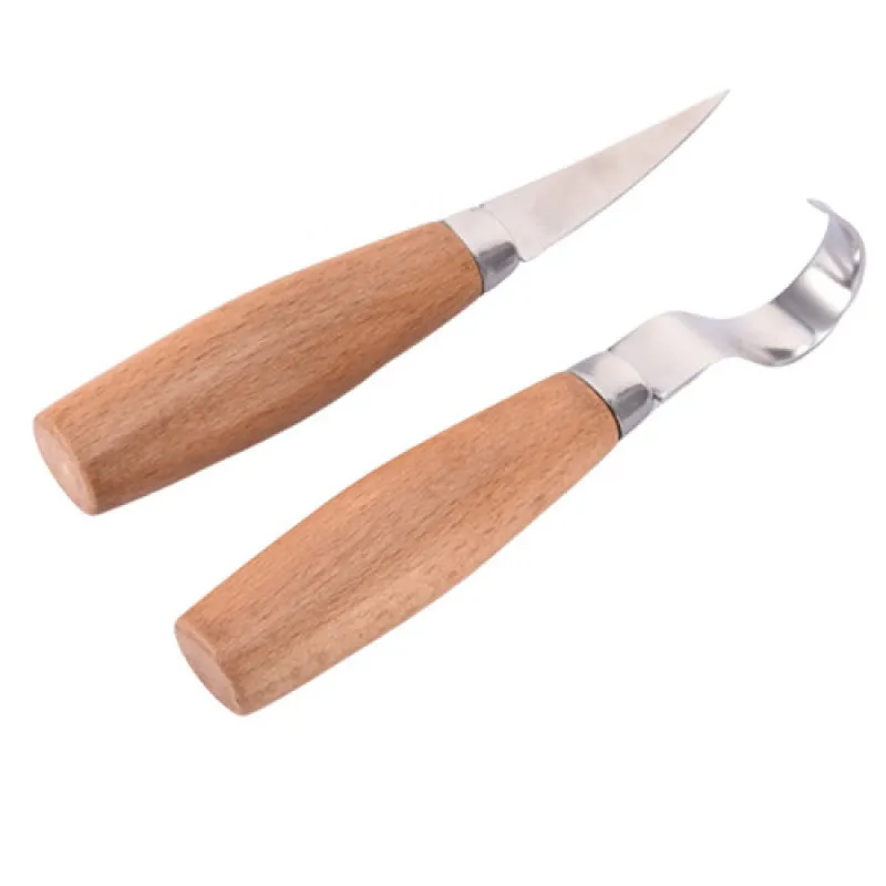 Wood Spoon Carving Knife Chisel Woodcut Hook Knife with Bamboo Handle DIY Woodcarving  Tools - AliExpress