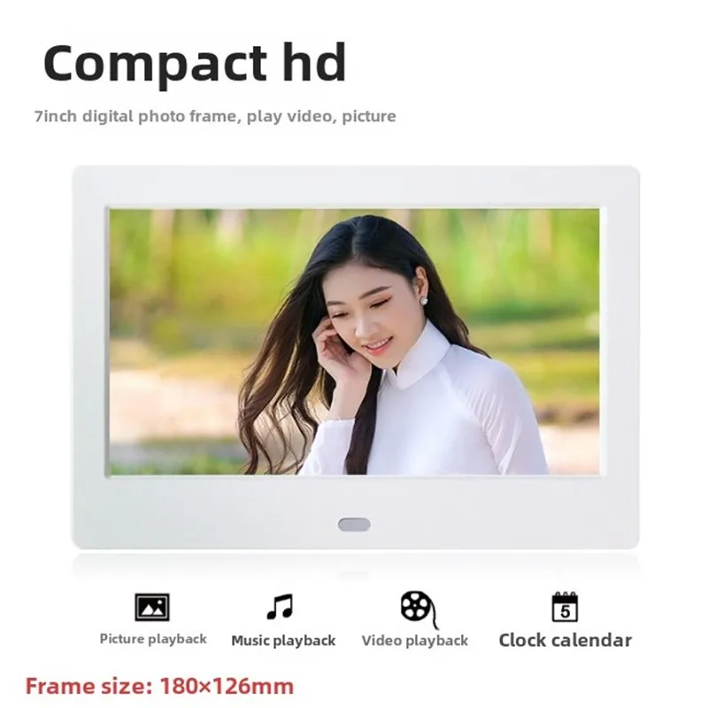 Digital photo frame Small Size Digital Photo Frame 7 Inch Digital LCD Screen Autoplay Pictures Videos in Loop Day Calendar Alarm Clock