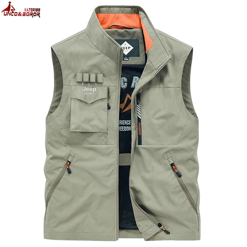 Chaleco de Golf Softshell ligero para hombre, chaqueta de trabajo sin mangas, a prueba de viento, para viajes, senderismo, correr, pesca