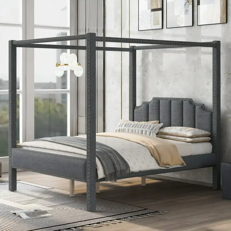 

Size Upholstery Platform Bed with Four Support Legs, Gray Cat scratching post Cat trees & towers Juguetes para gatos Cat life s