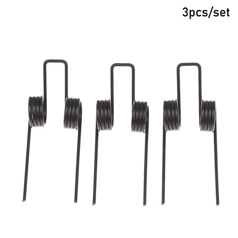 일반 기계식 스프링 수리 요구 사항을 위한 3Pcs 스틸 이중 비틀림 스프링 1.2x11mm 검정색 도금 와이어 교체품