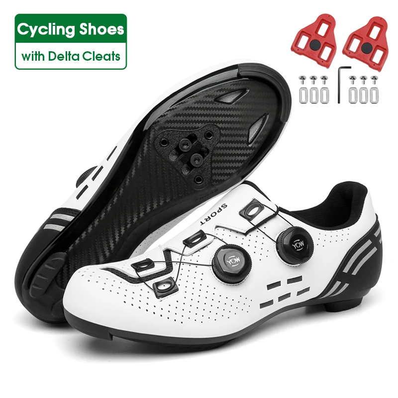 Cycling Shoes Mtb Men Carbon Road Bike Shoes Speed Bicycle Flat Sneaker Women Self-Locking SPD Cleats Mountain Racing Footwear Cycling Shoes