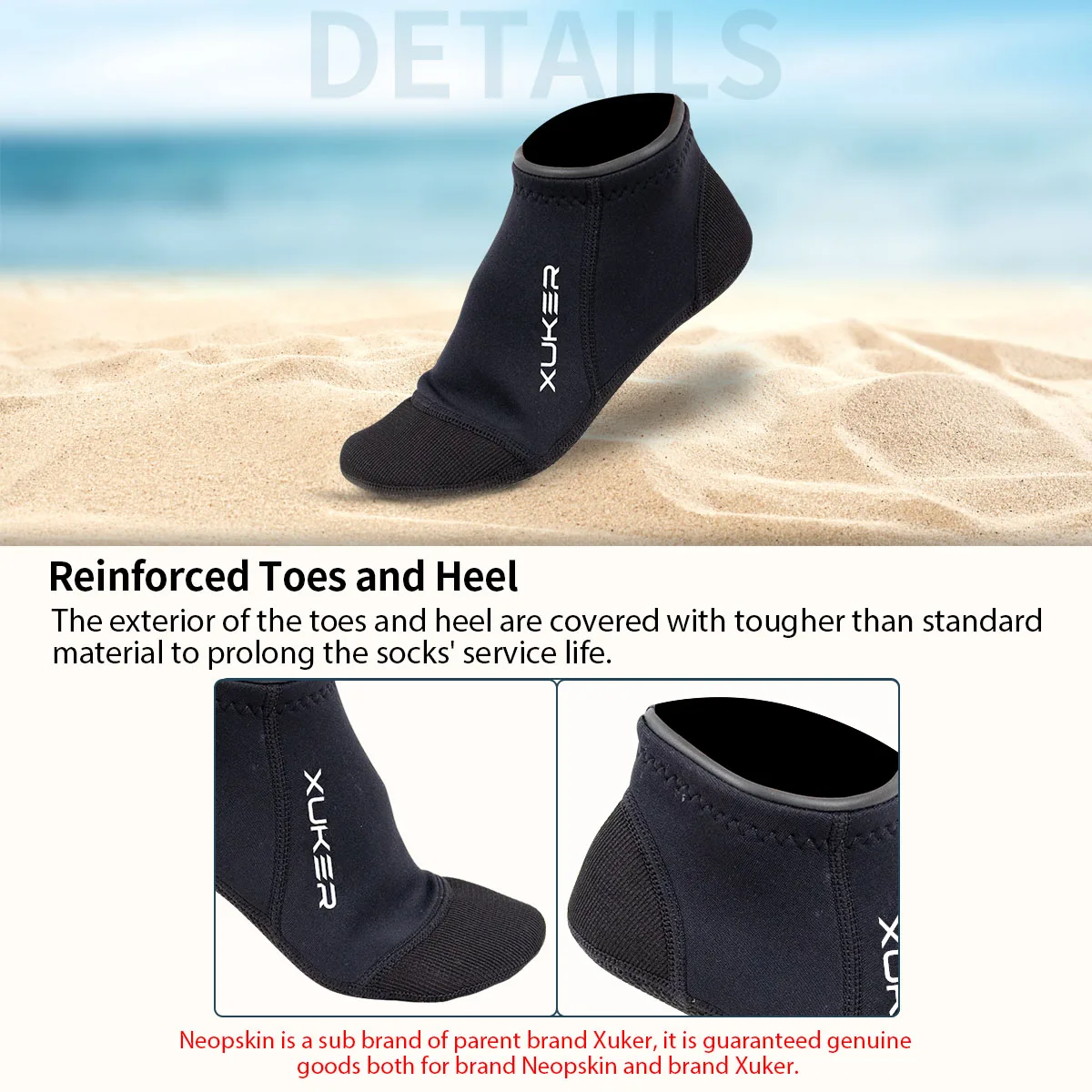 3mm Neoprene Socks Beach Volleyball Diving Swimming Surfing Snorkeling Kayaking Rafting Water Booties, Flatlock Stitches,Low Cut