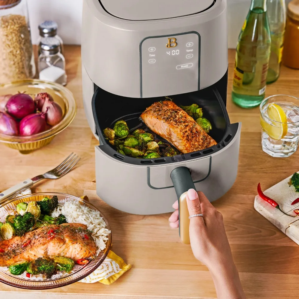 Beautiful 3 Qt Air Fryer with TurboCrisp Technology, Porcini Taupe 3