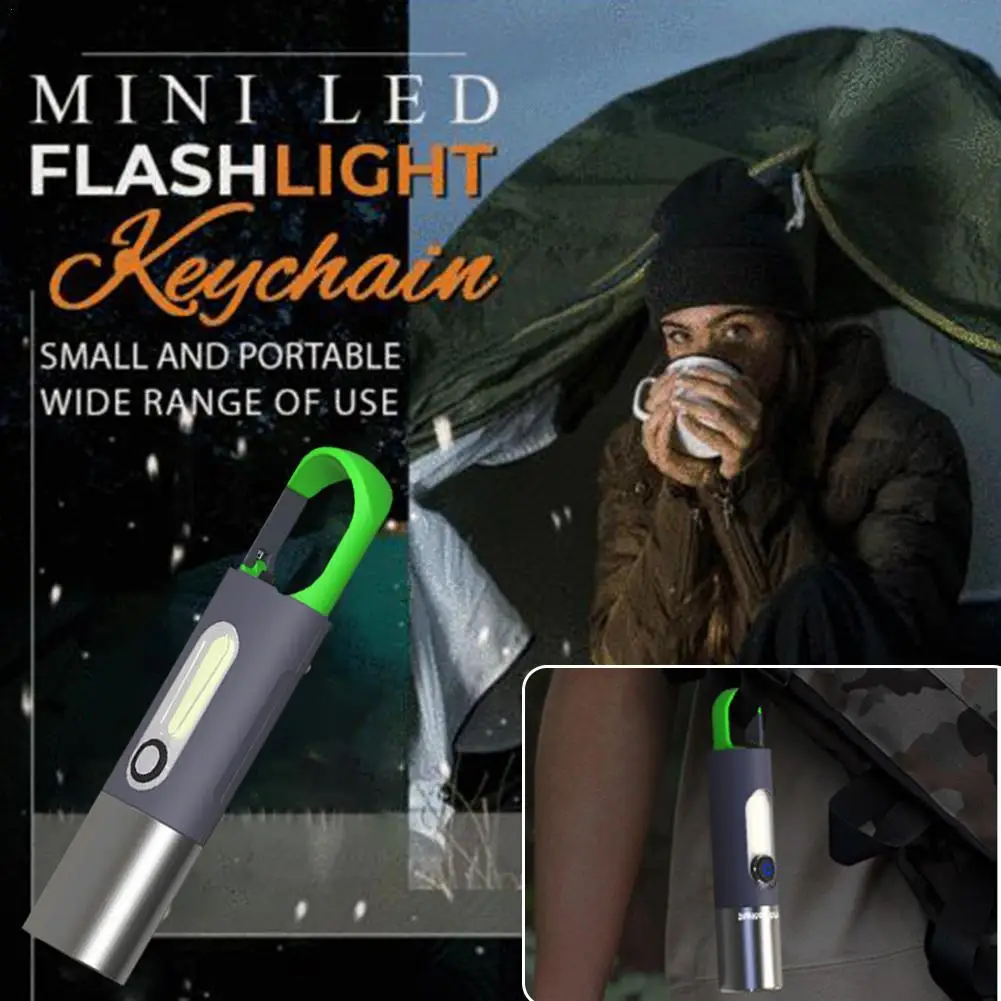 

Flashlight High Lumens Zoomable LED Flashlight With COB Side Light USB Rechargeable Floodlight Torch For Outdoor Camping