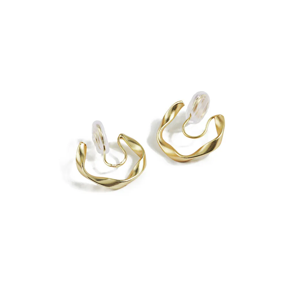 Fashion Geometric Round Hoop Clip on Earrings for Women Non Pierced Round Ear Clips Punk Vintage Jewelry ear clip earrings,clip earrings,ear clip,hoop earrings,ear accessories