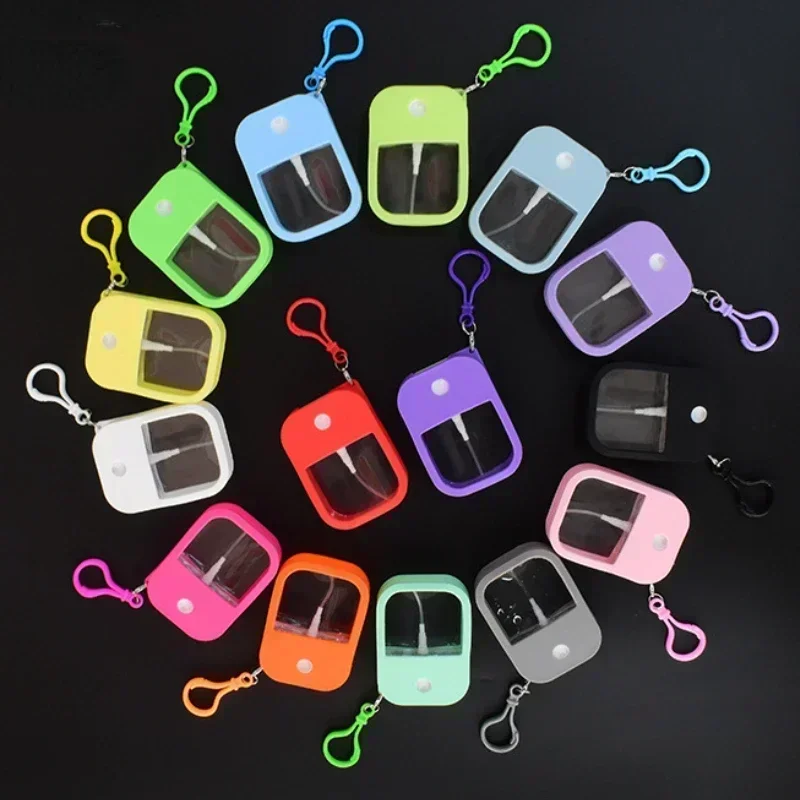 CNKESS 38ml Spray Small Sanitizing Spray Scented Vegan Hand Sanitizer with Keychain Perfume Alcohol Water Spray Bottle Travel