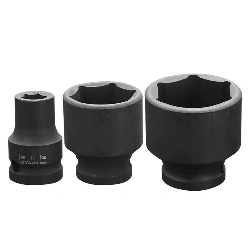 1/2" Short Impact Socket Adopter Air Sockets 6 Point 10 12 13 14 16 17 18 19 34 36 38 41 46mm for Electric Impact Air Pneumatic 3