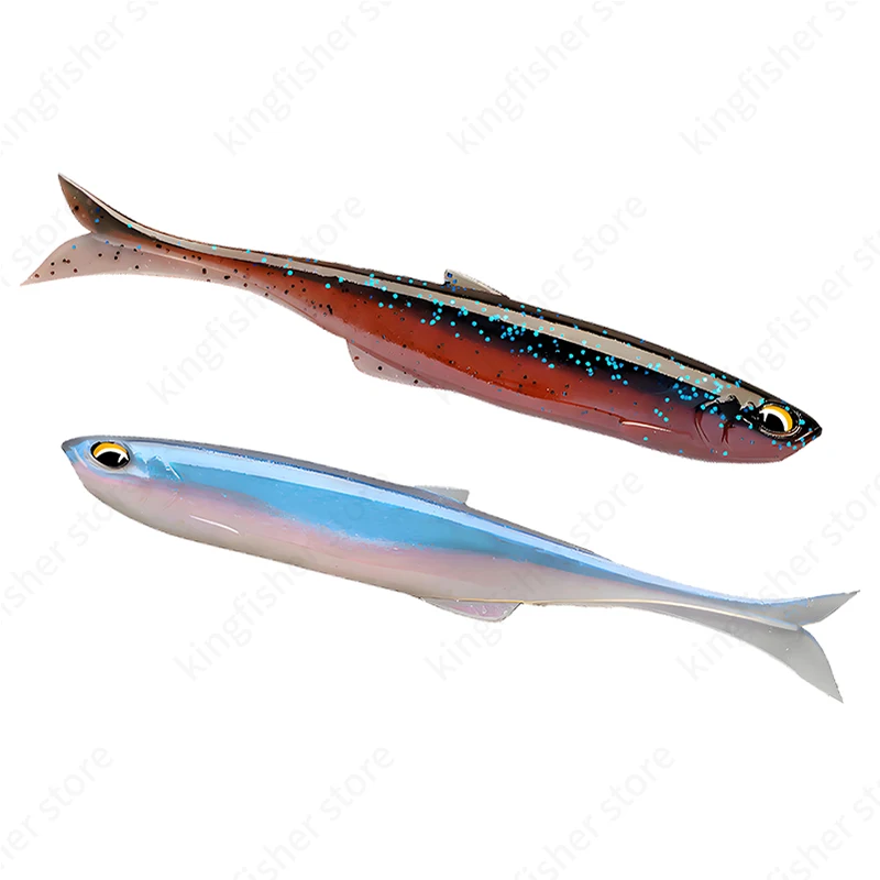 6/7/8pcs Ravencraft MAD FIN fluke fishing Soft Bait Sinking Fishing Lure Fishing Accessories fishing lure