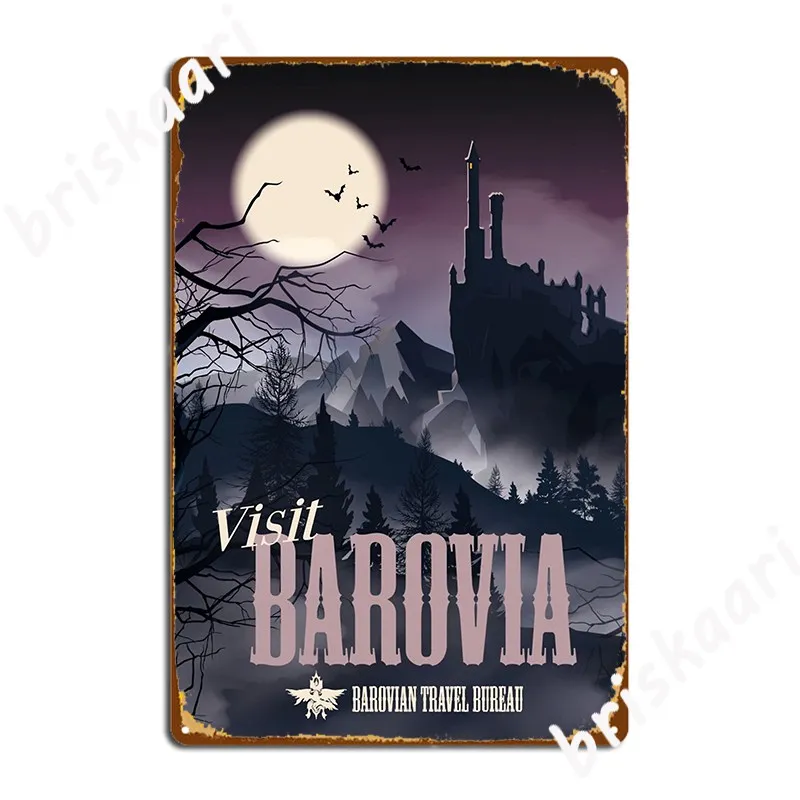 

Visit Barovia Poster Metal Plaque Personalized Wall Pub Plates Bar Cave Tin Sign Poster