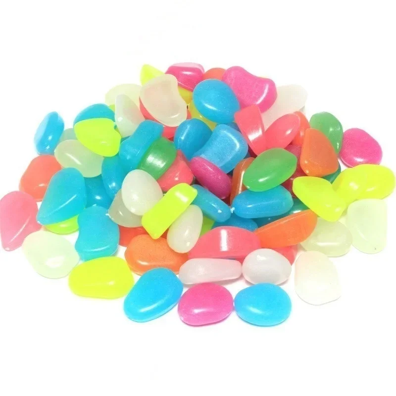 10pcs/20pcs/bag Garden Ornaments Stone Glow In The Dark Garden Luminous Pebbles