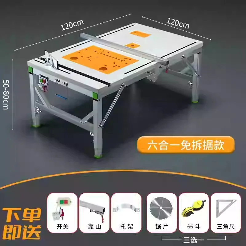 Multifunctional Woodworking Workbench Portable Folding Workbench Woodworking Saw Table Telescopic Removable Manual Tool