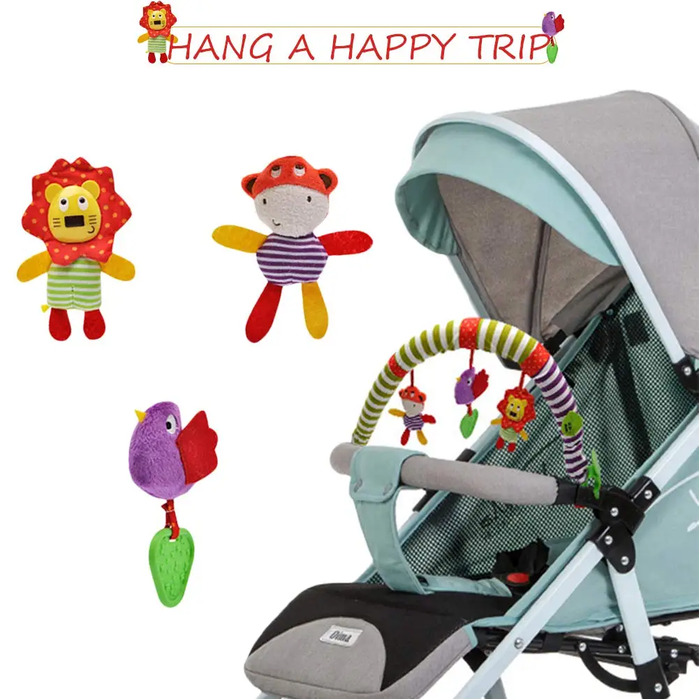 Baby Stroller Arch Toys Rattle Stroller Lathe Crib Toys Car Seat Cot Play Travel Infant Baby Toys Educational For Newborn Gifts - 5