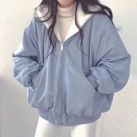 New Jackets for Women Thick Warm Parkas Oversized Double Sided Hooded Coat Korean Fashion Casual Loose Zip Up Jackets Coat Women 1