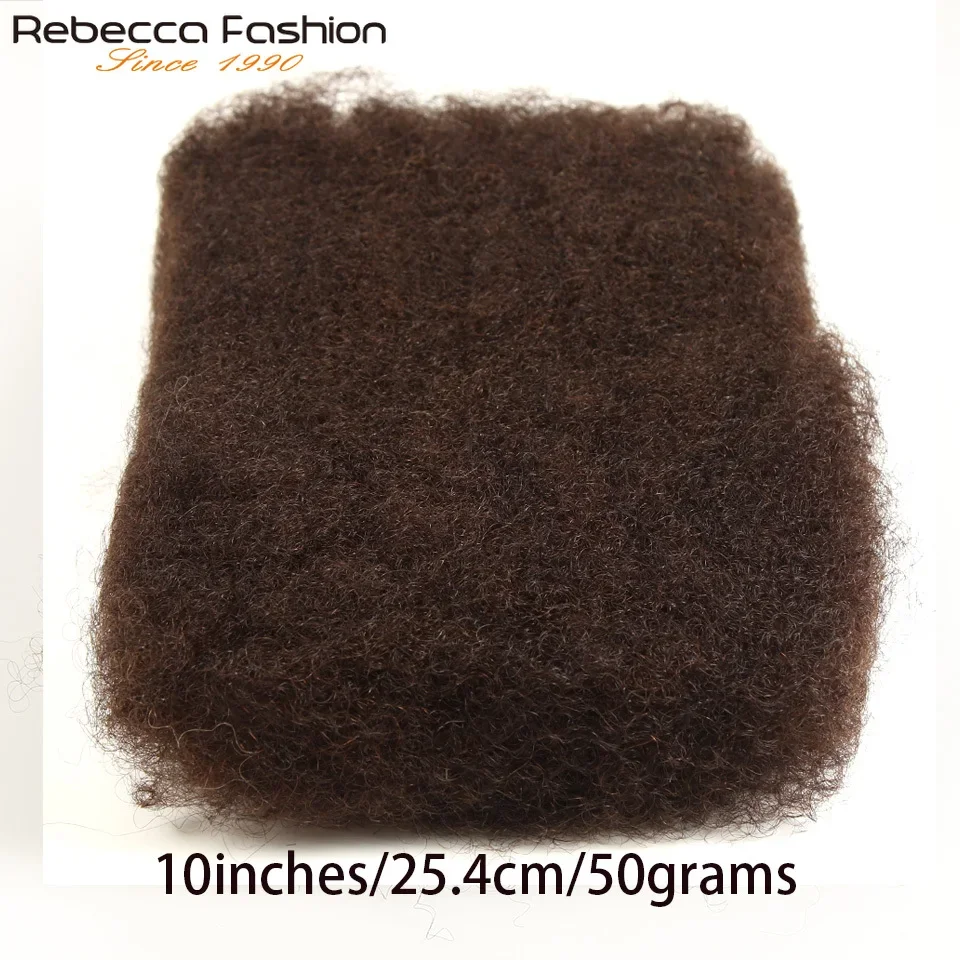 Natural Black/Brown Afro Kinky Bulk Human Hair Extensions QVR US Local Shipping Lightweight For Mini Twisting Everyday Wear 4