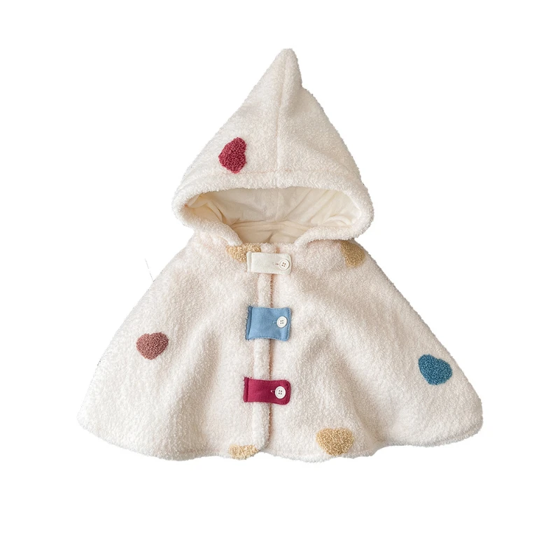 Winter Baby Girl Clothe Fashion Versatile Cute Baby Winter Clothes Sweet Personalized Cloak Velvet Windproof Cloak Comfort Coat