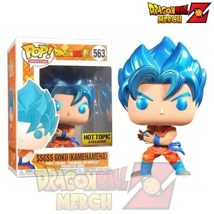 FunkoDRAGON BALL 563# SSGSS Goku Kamehameha SSGSS Goku 668# Figura Juguetes Colección Hot Topic Modelo Juguetes para niños