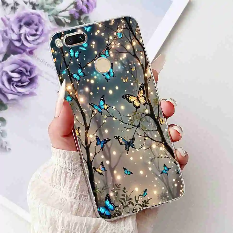 Love Pop Print TPU Soft Silicone Phone Case with Floral Design