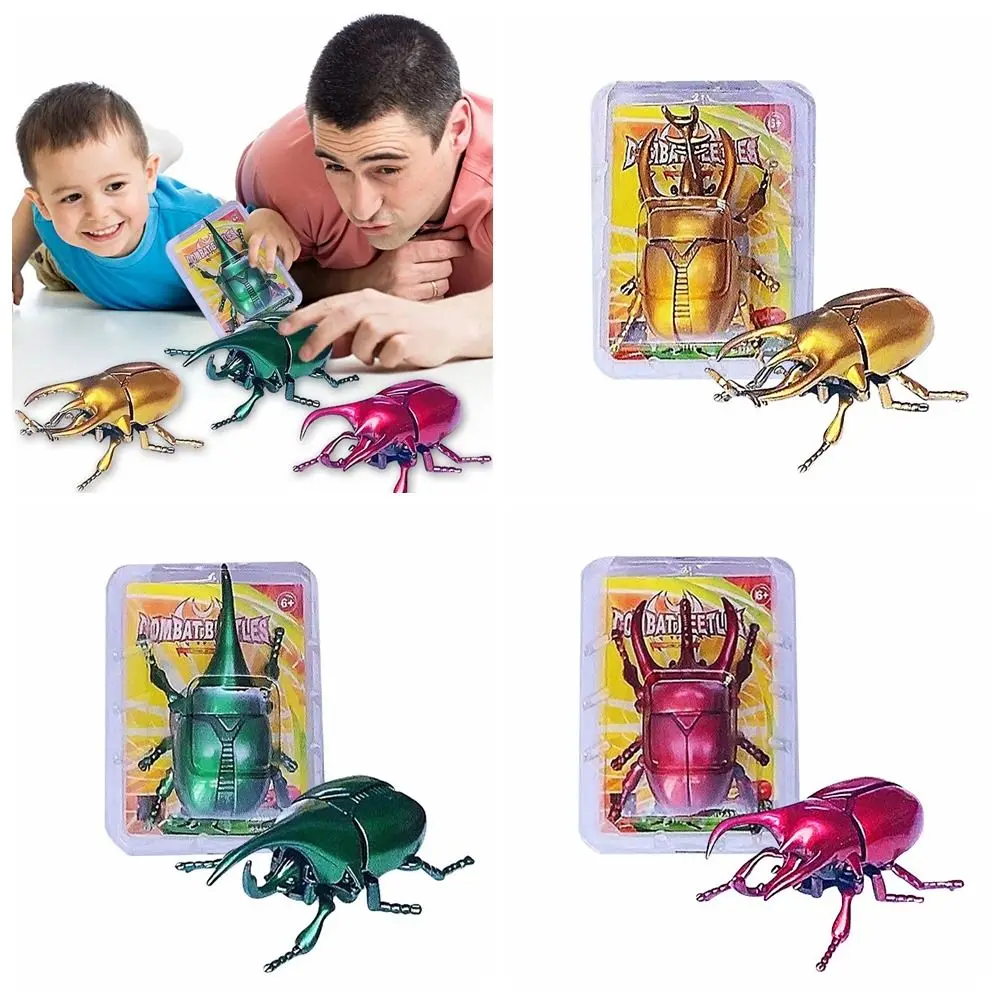 Plastic Cement Wind Up Beetle Toys Realistic Insect Figures Clockwork Toy Children