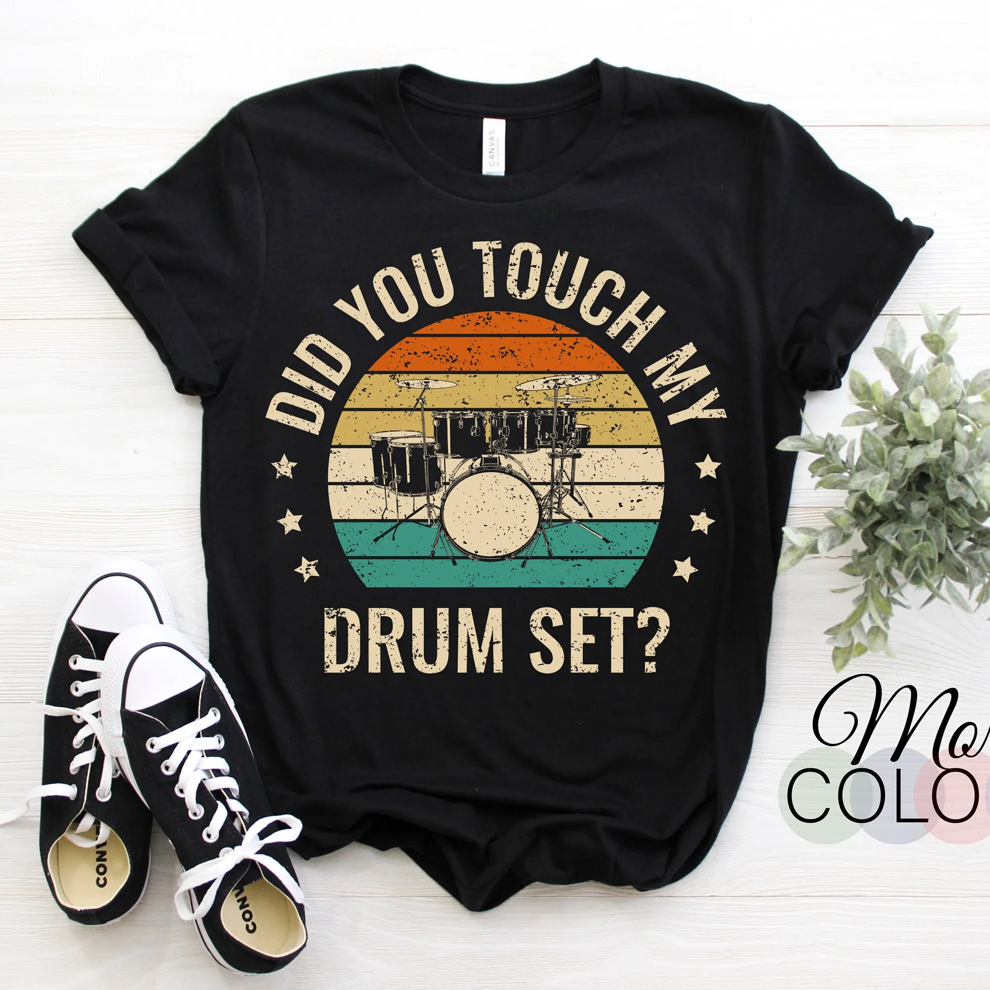 Hai Touch My Drumset Tamburi Per Batteria Rock Music S Band Member Drumsticks Vintage T Shirt Drum Kit Proprietario Musicisti