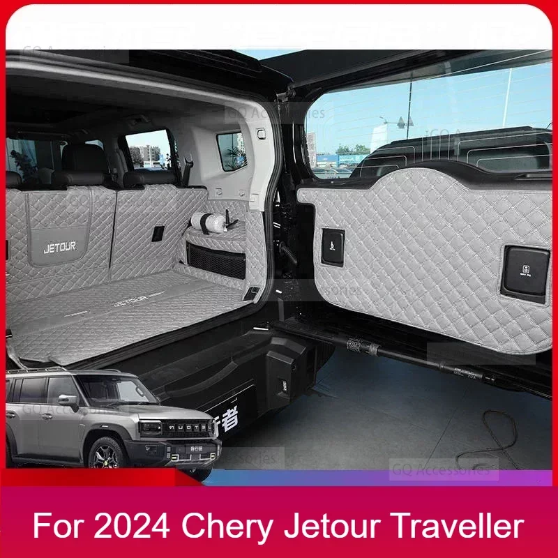 

Chery Jetour Traveller T2 2023 2024 Jetour T2 Leather Trunk Mats Fully Surrounded Waterproof Non-Slip Liner Custom Cargo Liner