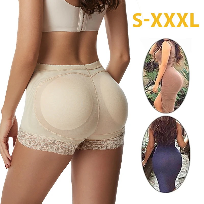 

Women Padded Underwear Fake Buttock Body Shaper Butt Lifter Panty Lady Lift Bum High Waist Tummy Control Hip Enhancer Panties