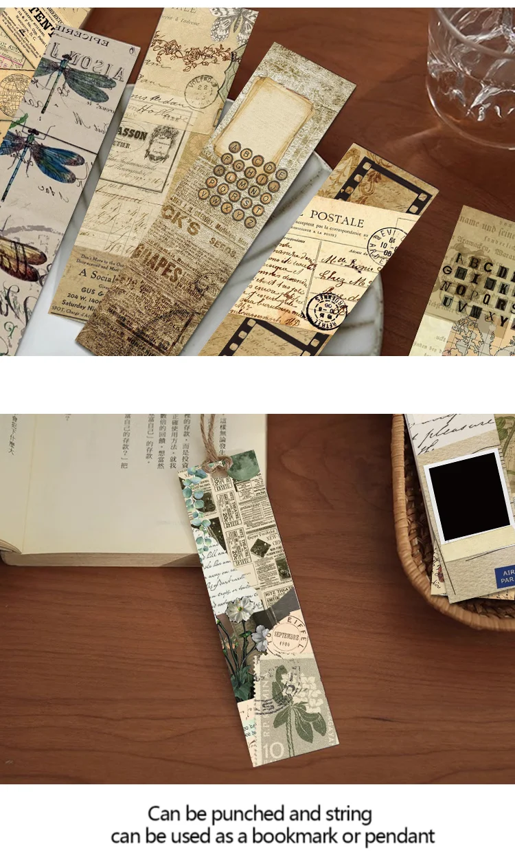 30 stücke Vintage Archiv Lesezeichen Lesen Seiten Buch Markierung karten Studenten dekorieren Seiten markierung mit kreativen Geschenken – Detail 3