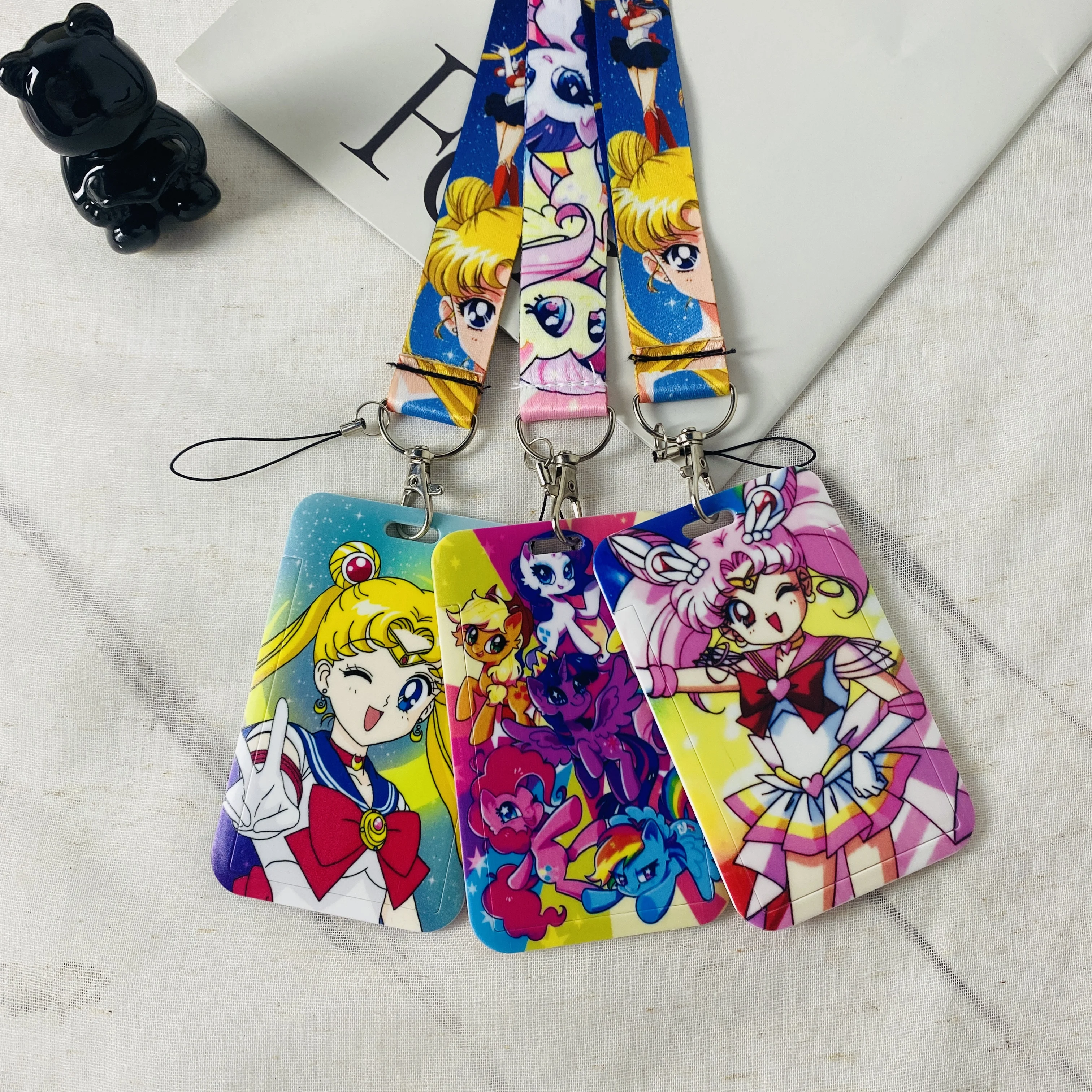 Anime-Themed Lanyard with Key Holder and Badge Strap