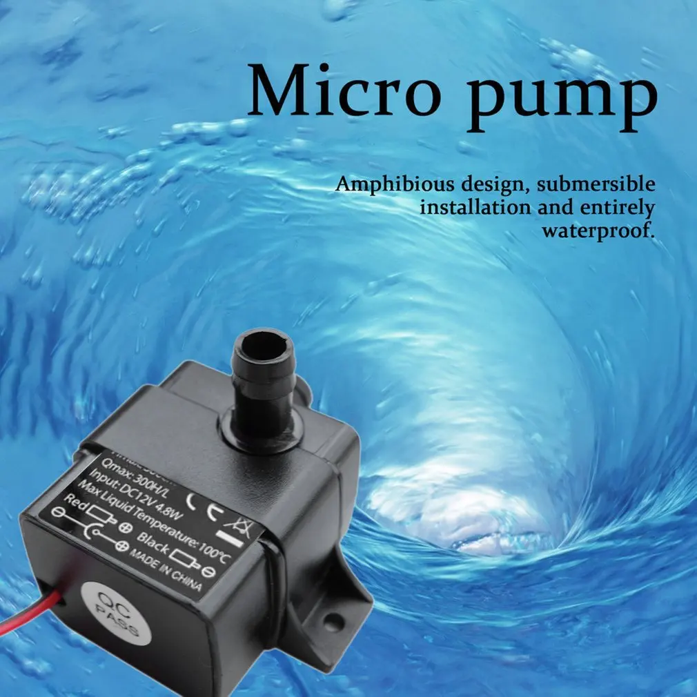 고성능 QR30E DC 12V 4.2W 240L/H 유량 CPU 냉각 자동차 브러시리스 워터 펌프, 방수 브러시리스 펌프