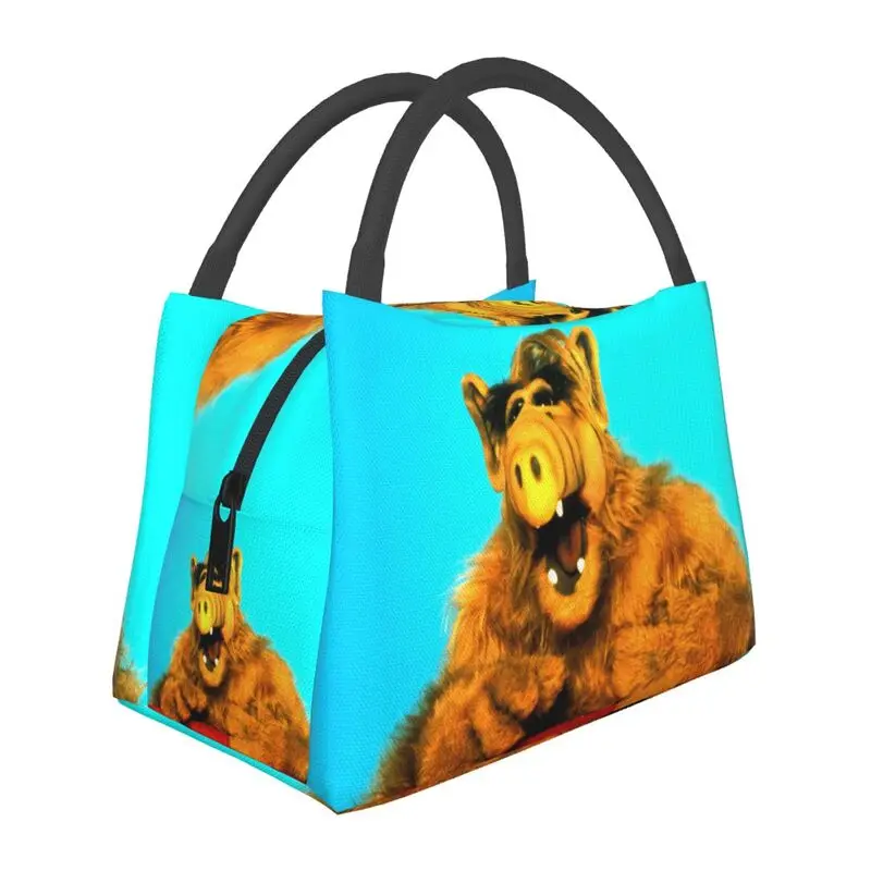 

Funny Alf Insulated Lunch Bag for Women Waterproof Alien Life Form Sci Fi Tv Show Cooler Thermal Bento Box Beach Camping Travel