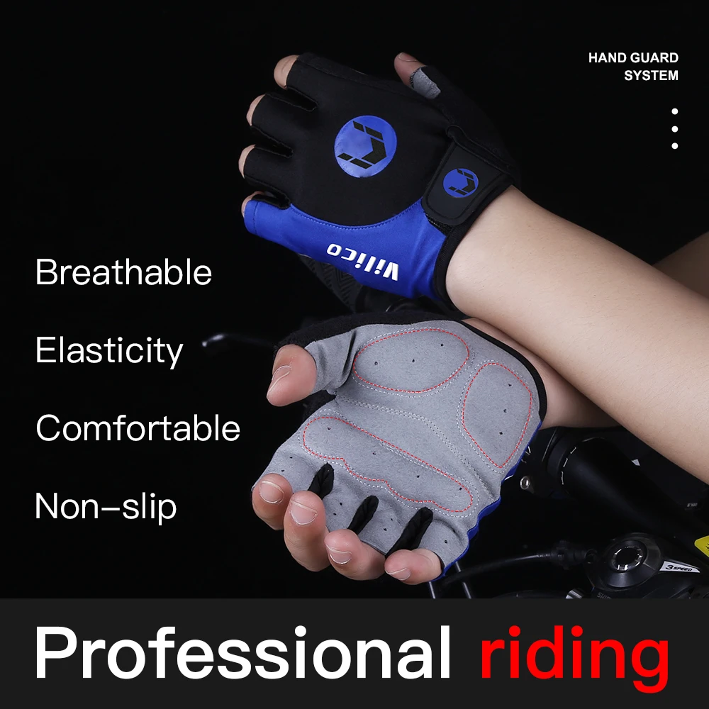 Kyncilor Outdoor Cycling Anti Slip and Anti Sweat Half Finger Gloves Breathable and Shock-absorbing Sports Mountain Bike Gloves 2