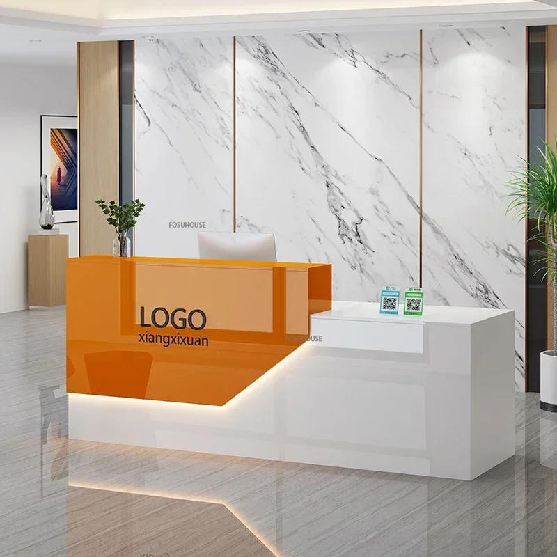 Modern Company Front Desk Reception Desk Office Furniture Beauty Salon Cashier Information Bar Table Counter Table Z