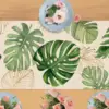 Summer Palm Leaves Tropical Greenery Linen Table Runners Spring Seasonal Home Kitchen Dining Table Decor Outdoor Party Decor 5