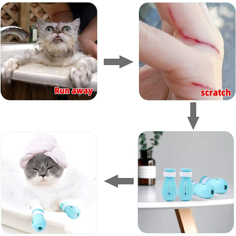 Cat Claw Protector Bath Anti-Scratch Shoes 3