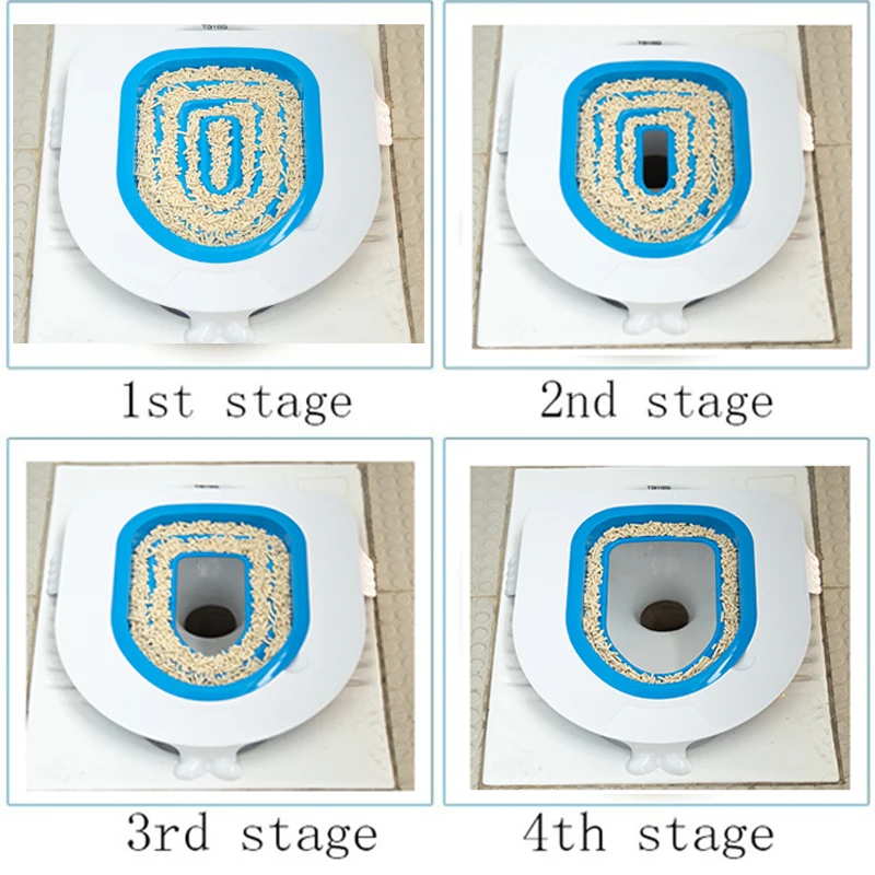 Pet-Cat-training-Toilet-Seat-Pet-Plastic-litter-Box-Tray-Kit-Professional-Trainer-Clean-Kitten-Healthy.jpg Kedvtelésből Tartott Macska Edzés Wc -Ülés Pet Műanyag Alom Doboz Tálca Készlet Professzionális Edző Tiszta Cica Egészséges Macskák Emberi Wc Macska Szőnyeg - Image 3