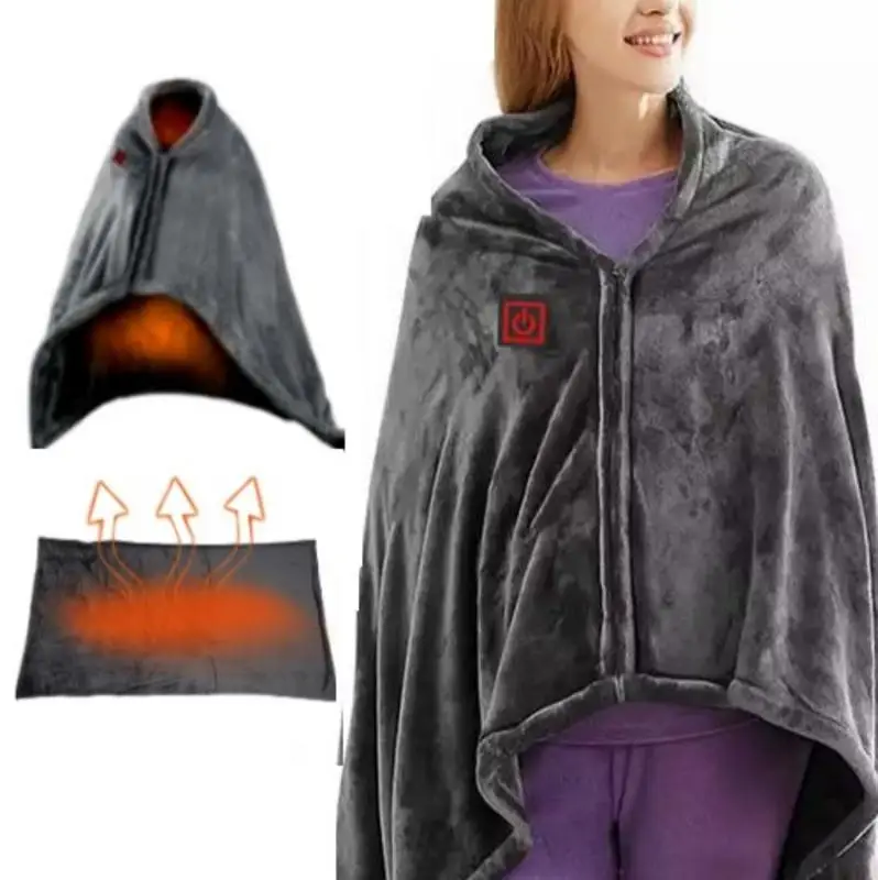 

Super Soft USB Throw Fleece Blanket Fast Heating Winter Thermal Shawl Warm Cozy Throws for Winters With 3 Temperature Settings