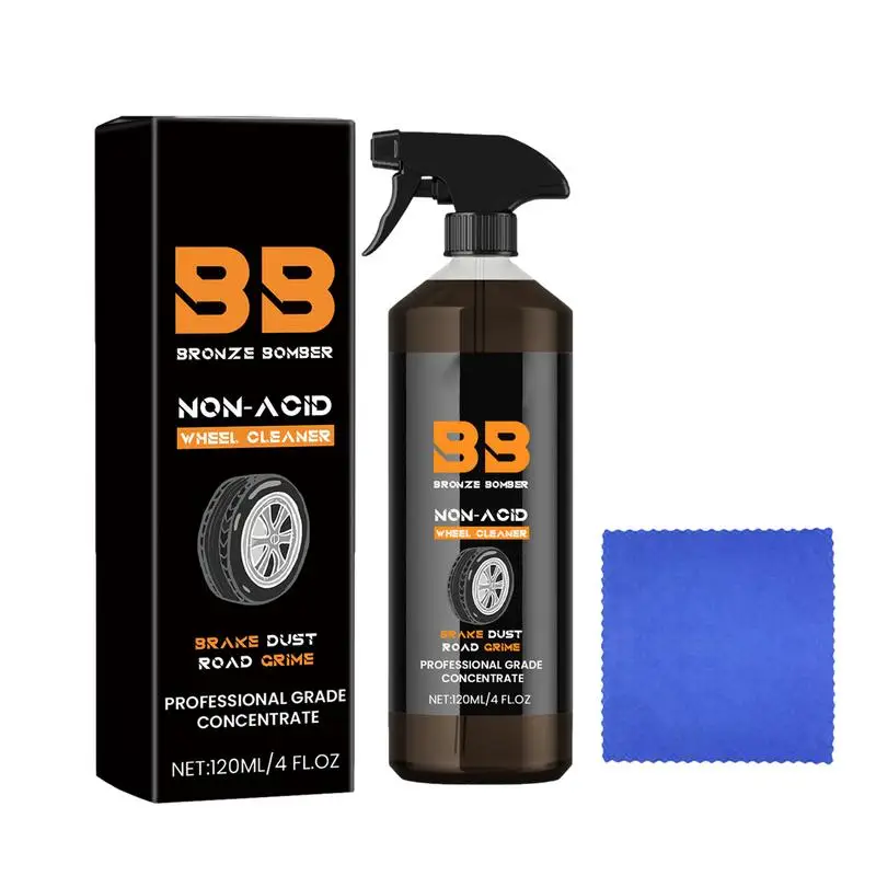 

120ml Car Wash Wheel Cleaning Spray Wheel Cleaner Car Spray Tire Rim Cleaner No Scrub Cleaner Spray Car Wash Supplies