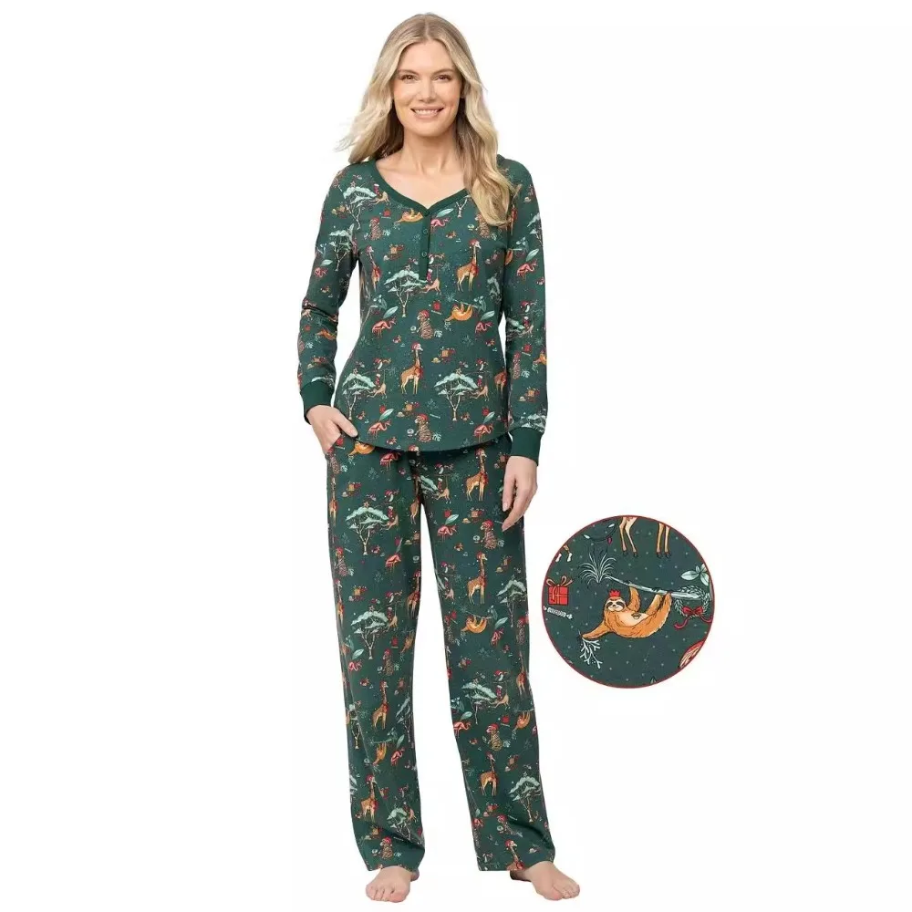 thumbnail image 4 of Conjuntos de pijamas a juego para toda la familia con estampado de Greench para Navidad de 2025, conjunto de ropa para adultos y niños, mono para bebé y ropa para perros, conjunto de pijamas navideños, 4 of 5