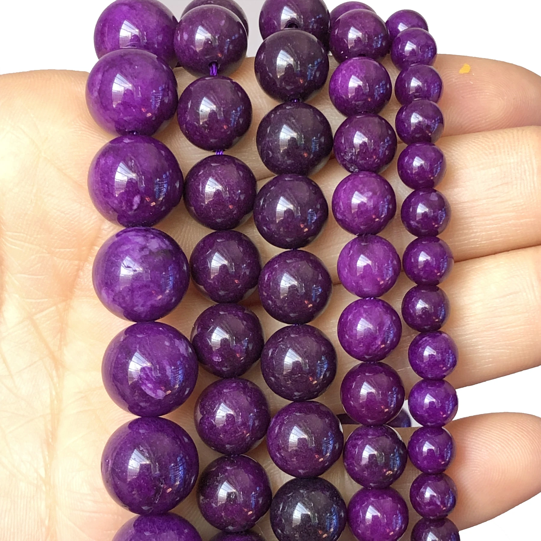 

Natural Stone Dark Purple Sugilite Jades Beads Round Spacer Loose Beads For Jewelry Making DIY Bracelet Accessories 6/8/10/12mm