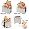 Cute Simulation Food Mini Kitchen Toy Playing House Doll Accessories Toast Machine Miniature Toaster With 2PCS Bread 6