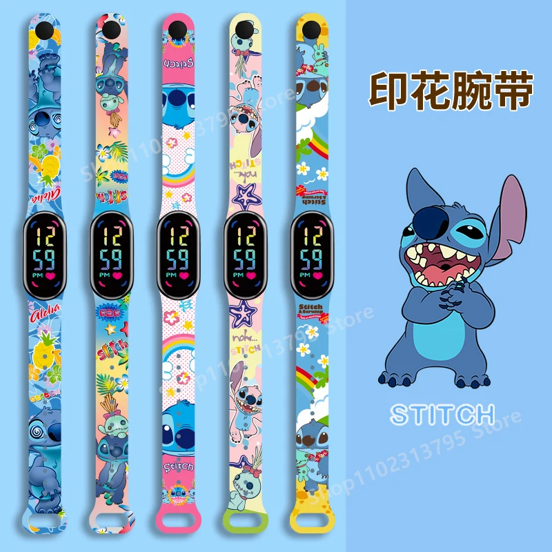 

Disney Anime Lilo & Stitch Figures Kids Watches LED Luminous Watch Touch Waterproof Electronic Sports Watch Kids Birthday Gift