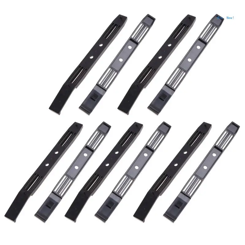 

5Pcs Chassis Hard Mounting Plastic Rails for 3.5 to 5.25 HDD Bracket, Blac
