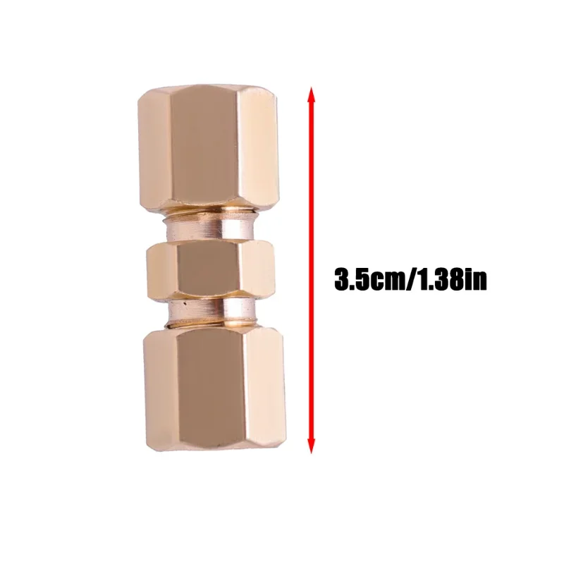 Brake line connector brake connecting insert car brake line fittings universal auto 3/16" orifice brass compression quality fitting connector straight C5R9 tools accessories