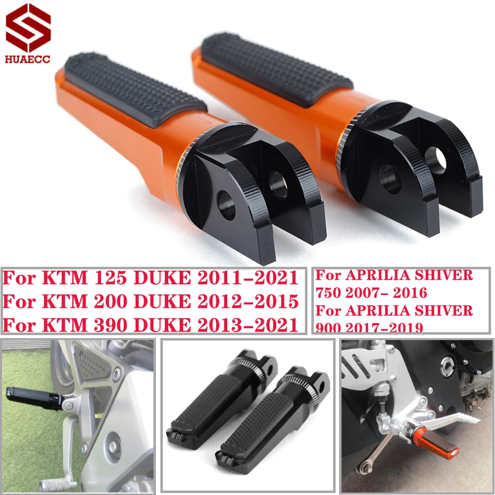 For KTM 125 200 390 Duke Duke125 Duke200 Duke390 Motorcycle Front Foot Pegs Footrests For Aprilia Shiver 750 900