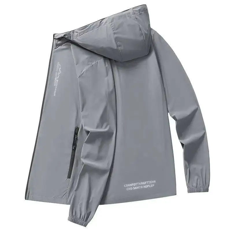 2024 New Ice Silk Ultra-Thin Men's Sun Protection Clothing Lightweight Fiing Jaet Versatile Outdoor Clothing UV Protection