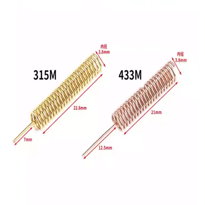 433M Spring Antenna 315M Remote Control Antenna for GSM/GPRS Helical Coil Transmitter/Receiver Module 10/25pcs 315Mhz