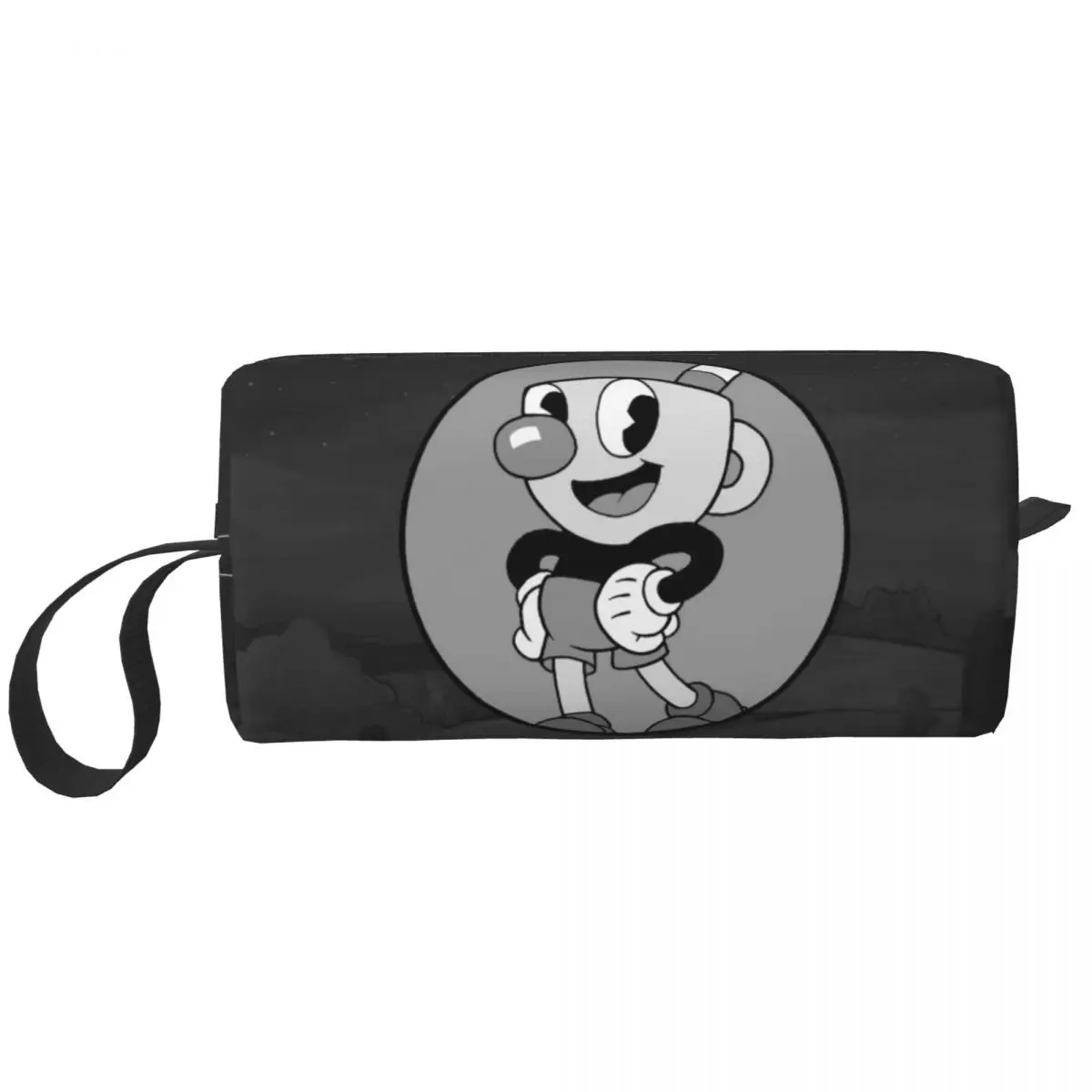 Hot Game Cartoon Cuphead Mugman Cosmetic Bag Women Kawaii Big Capacity Makeup Case Beauty Storage Borse Da Toilette Dopp Kit Box